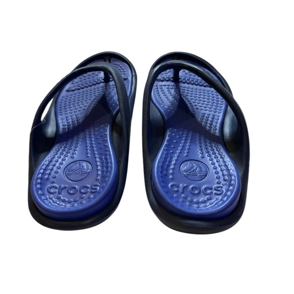 CROCS Navy and Cerulean Blue Sandals Men’s Size 6 Women’s Size 8 - Picture 5 of 7